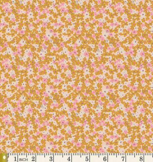 Have a Good Day Curated Bundle | Green Orange Gold Floral Quilt Fabric | Various Art Gallery Fabrics and Designers