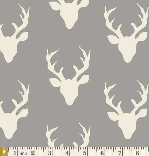 Large Hello Bear Quilting Bundle | Woodland Fabric with Deer Heads | Forest Animals | Nursery Fabrics | Bonnie Christine Fabrics | AGF