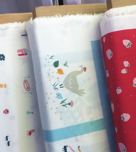 Organic Cotton Cheater Quilt Fabric for Nursery | Fabric with Animals for Children | Everyday Quilt | Everyday Party | Birch Fabrics
