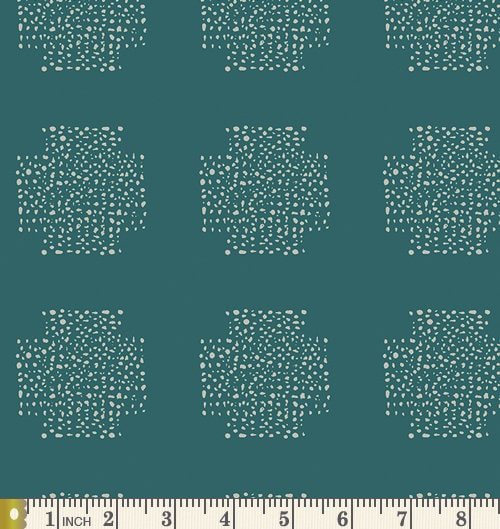 Add Blueberry | Imprint | Katerina Roccella | Art Gallery Fabrics | IMP-40450 | Geometric Plus Sign | Sold by the 1/2 Yard