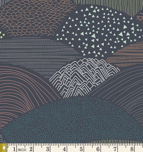 Navy Woodland Fabric Bundle | Native American Fabrics with Tepees | Hello Bear Bundle | Bonnie Christine | Leah Duncan | Art Gallery Fabrics
