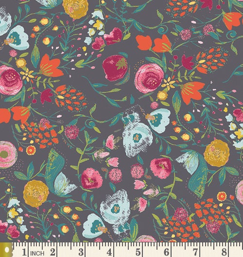 Happy Accident Curated Bundle | Indie Folk Pat Bravo Fabrics | Traditional Patterns | Gray Pink Red Quilt Assortment | Art Gallery Fabrics