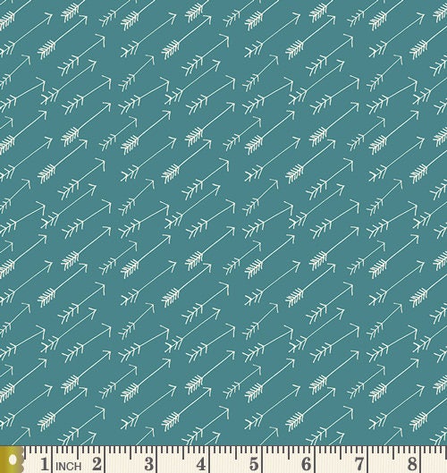 Woodland Fabrics for Quilting | Dark Quilt Fabrics | Hello Bear Quilt Bundle | Navy Teal Black | Moths Mushrooms Arrows | Art Gallery Fabric