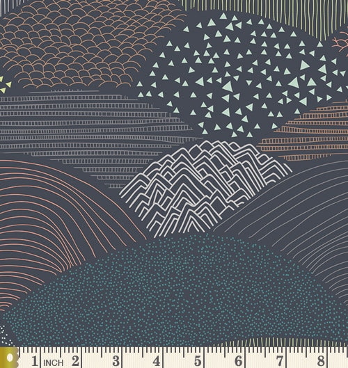 Fat Quarters for Men | Masculine Quilting Fabrics | Woodland Fabrics in Dark Colors | Navy Teal Gray Half Yard Bundle | Hello Bear AGF
