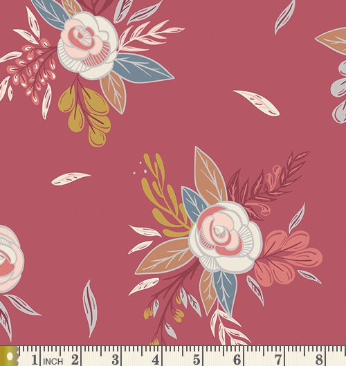 Attic Finds Curated Bundle | Red and Blue Floral Fat Quarters Bundle | Custom Bundle of Art Gallery Fabrics | Little Clementine Artisan