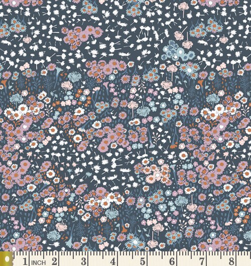 Navy Lavender and Pink Floral Bundle | Spring Colors for Girl's Quilt | Earthen Playground Observer | Muted Colors | Art Gallery Fabrics