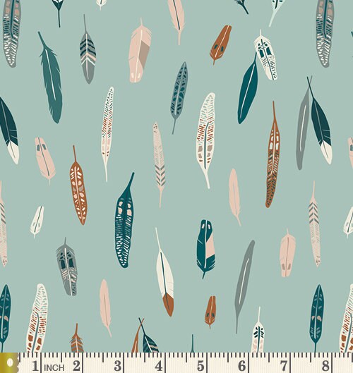 Teal and Gray Woodland Quilt Bundle | Hello Bear | Blithe | Deer Heads | Forest Animals Fabric Bundle | Trees Owls | Art Gallery Fabrics