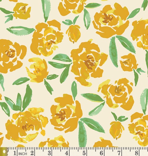 An Afternoon in June Curated Bundle | Green Gold Floral Quilt Bundle | Summer Colors | Various Art Gallery Designers