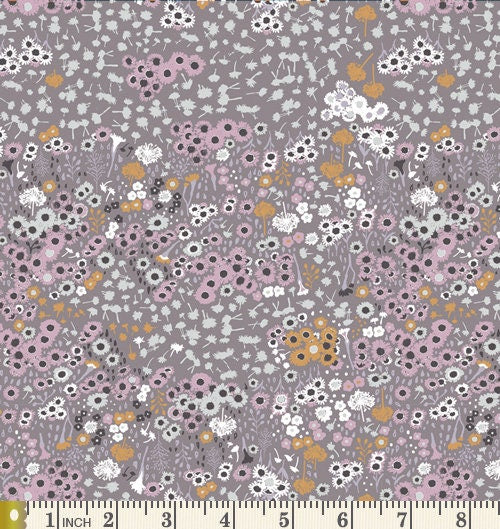 Wild Flowers Curated Quilt Bundle | Lavender Gray Pink Floral Fabrics | Nature Theme | FQ Half Yard Bundles | Various Art Gallery Designers