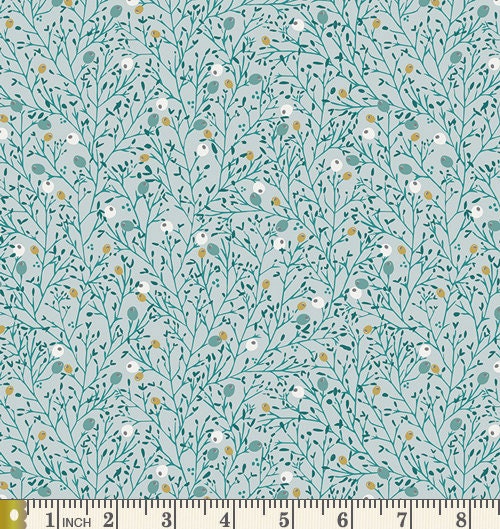 Freshly Cut Grass Curated Bundle | Green Blue Sage Floral Quilt Fabric | Velvet Gathered | Soft Spring Colors | Various Art Gallery Fabrics