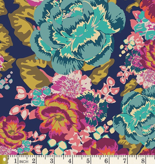 All the Colors Curated Bundle | Green Blue Pink Floral Quilt Bundle | Rich Gemstone Colors | Various Art Gallery Designers