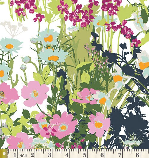 The Hummingbird's Treasure Curated Bundle | Green Blue Pink Floral Quilt Bundle | Rich Gemstone Colors | Various Art Gallery Designers