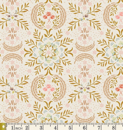 Sweet Dreams Curated Bundle | Pink Beige Lime Floral Quilt Fabric | Velvet Willow | Soft Pastel Colors | Various Art Gallery Fabrics