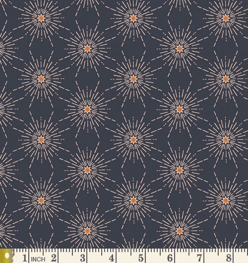 Sunset Walk Custom Quilt Bundle | Blue Gold Rust Floral Fabrics | Deep Rich Earthy Colors | Half Yard Bundle | Various Art Gallery Designers