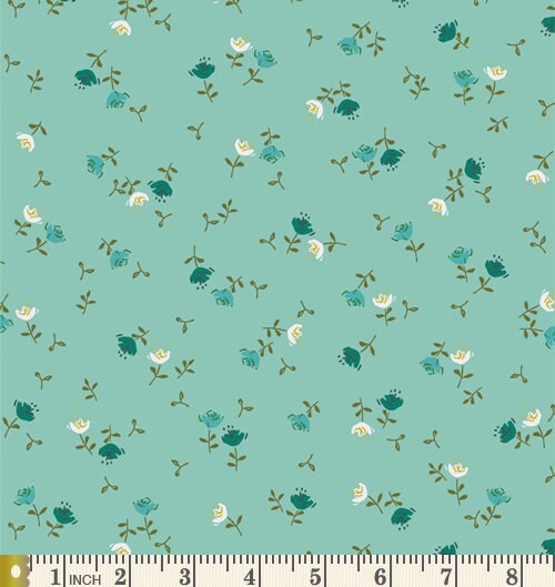 Cool Breeze Curated Quilt Bundle | Blue Green Floral Fabrics | Cool Colors | Various Art Gallery Fabrics and Designers