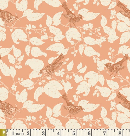 The Birds and the Bees Curated Bundle | Rust Black Cream Blue Floral Quilt Fabrics | Various Art Gallery Fabrics and Designers