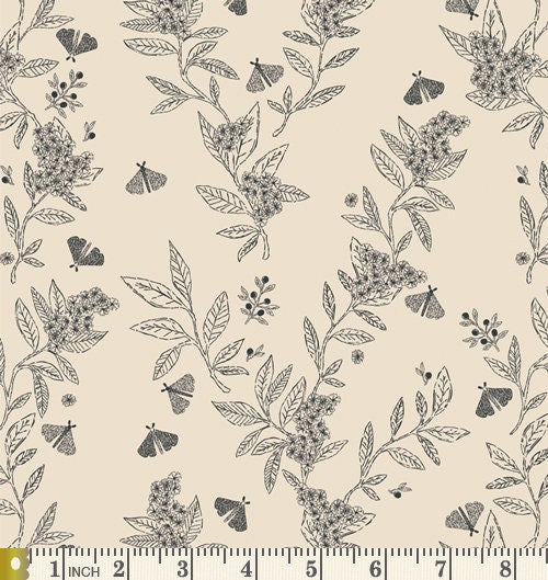 The Birds and the Bees Curated Bundle | Rust Black Cream Blue Floral Quilt Fabrics | Various Art Gallery Fabrics and Designers