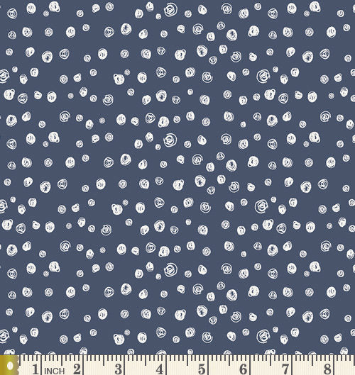 Skipping Stones Curated Bundle | Blue Gray Fabrics with Birds and Fish for Baby Boy's Quilt | Various Art Gallery Fabrics and Designers