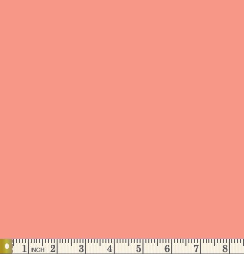 Grapefruit | Pure Elements | Art Gallery Fabrics | PE-450 | Solid Bright Coral Quilt Backing Fabric | Sold by the 1/2 Yard
