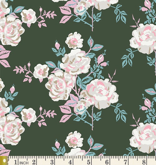 Emerald City Curated Quilt Bundle | Sharon Holland Amy Sinibaldi | Flowers Mushrooms | Navy Lilac Green | Various Art Gallery Fabrics