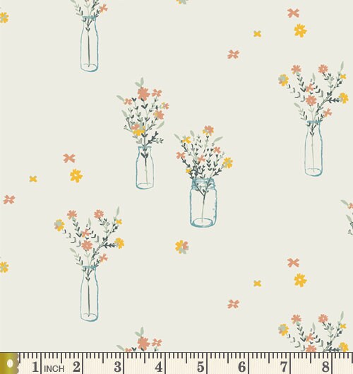 Out on a Limb Curated Bundle | Peach Blue Ivory |  Warm Cool Colors | Quilt Fabrics with Birds | Various Art Gallery Fabrics and Designers
