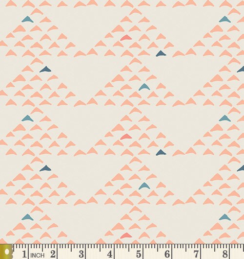 Destination Migration | Tapestry | Sharon Holland | Art Gallery Fabrics | TAP-82492 | Peach Triangles | Sold by the 1/2 Yard