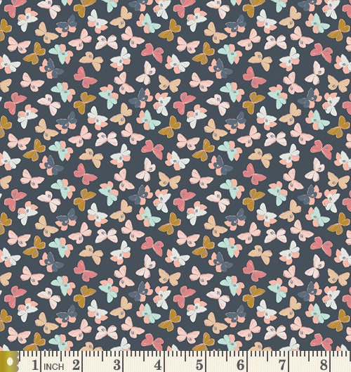 All Aflutter Curated Bundle | Navy Blush Sienna Floral Quilt Fabric | Haven Mayfair | Amy Sinibaldi | Various Art Gallery Fabrics