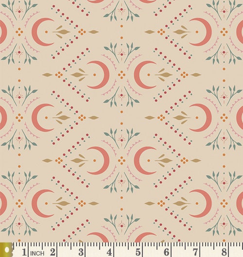 Crescent Charm | Woodland Keeper | Maureen Cracknell | Art Gallery Fabrics | WKP79501 | Quilting Fabric with Moons | Sold by the 1/2 yard