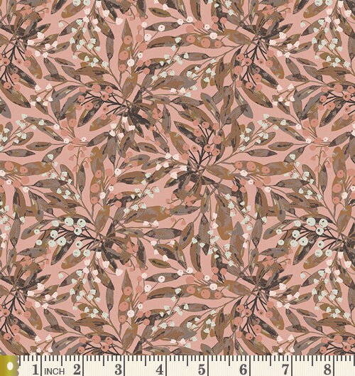 Rosy Disposition Curated Bundle | Boho Quilt Fabrics | Sienna Pink Orange Floral Quilt | Earthy Colors | Various AGF Prints and Solids