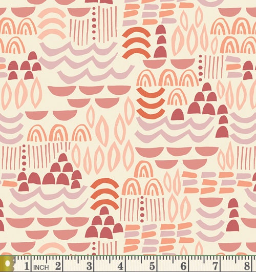 Artisnal Blocks | Terra Kotta | AGF Studio | Art Gallery Fabrics | CAP-TK-1506 | Geometric Quilting Fabric | Sold by the 1/2 yard