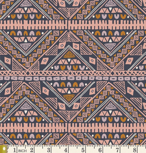 Secret Garden | Lilliput | Sharon Holland | Art Gallery Fabrics | LLP-56715 | Pink Navy Grid | Sold by the 1/2 Yard