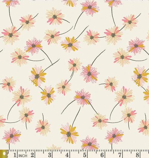 Fresh Start Curated Bundle | Green Blush Pink Floral Quilt Fabric | Velvet Botanist | Soft Spring Colors | Various Art Gallery Fabrics