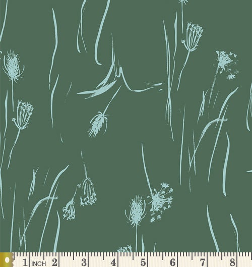 Greener Pastures Curated Bundle | Green and Gray Floral Quilt Bundle | Birds Flowers Leaves | Various Art Gallery Designers