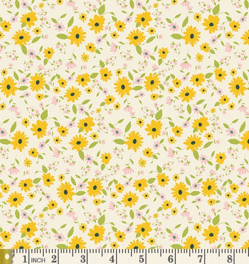 Catching Rays Curated Bundle | Green Yellow Purple Floral Quilt Bundle | Various Art Gallery Designers and Collections