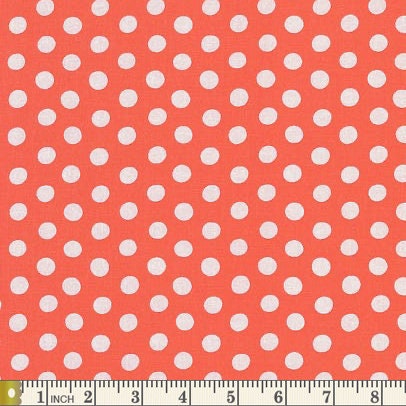 Spot Tomato | Park Slope | Kaffe Fassett | FreeSpirit Fabrics | GP70 Tomato | Red Pink Polka Dots |  Quilting Fabric | Sold by the 1/2 Yard