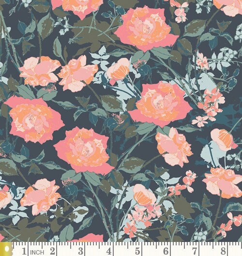 In Full Bloom Curated Bundle | Pink Green Yellow Floral Fabric | Various Art Gallery Collections and Designers