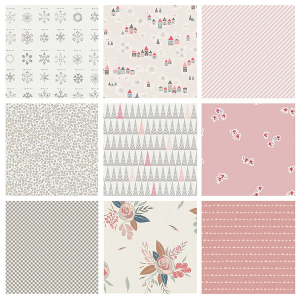 Chill in the Air Curated Bundle | Winter Fabrics in Gray Pink Ivory | Holiday Bundle | Various Art Gallery Designers and Collections