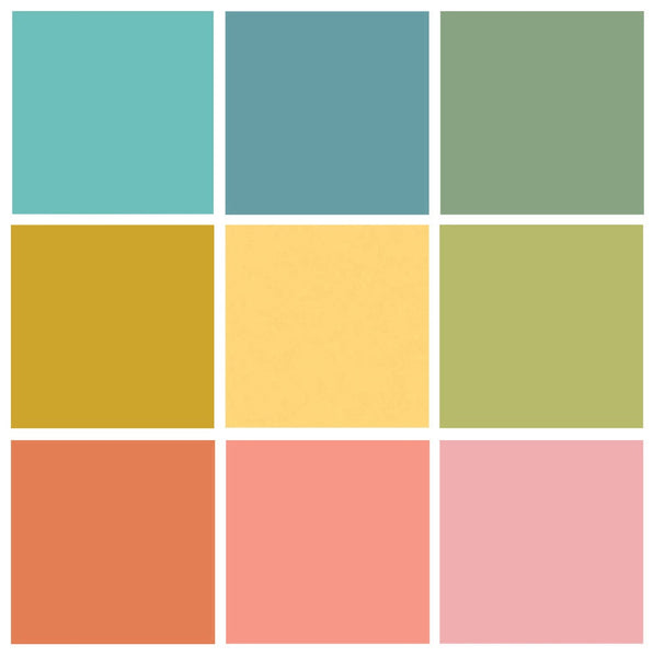 Bright Outlook Curated Bundle | Rainbow Colors | Multicolor Solid Quilt Fabrics | Various Art Gallery Solid Fabrics