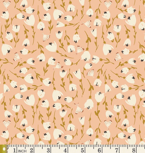 Ever So Gently Curated Bundle | Pastel Colors | Green Peach Gray Floral Quilt Fabrics | Various Art Gallery Fabrics and Designers