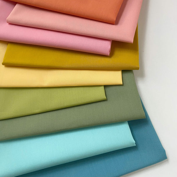 Bright Outlook Curated Bundle | Rainbow Colors | Multicolor Solid Quilt Fabrics | Various Art Gallery Solid Fabrics
