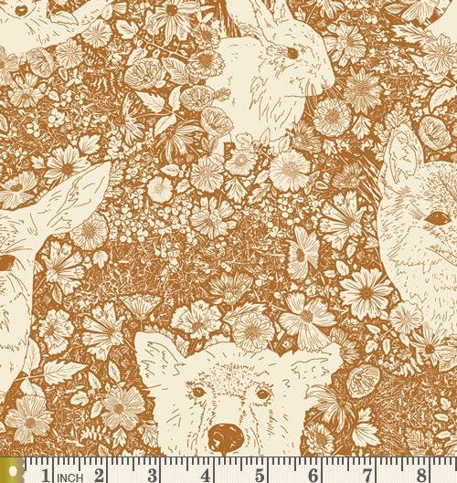 Full Moon Curated Bundle | Woodland Animals | Navy Blue Brown | Various AGF Prints and Solids