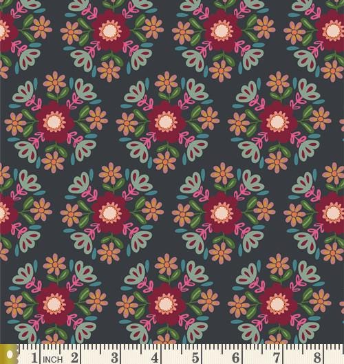 Lavish Surroundings Curated Bundle | Navy Pink Green Floral Quilt Bundle | Various Art Gallery Designers and Collections