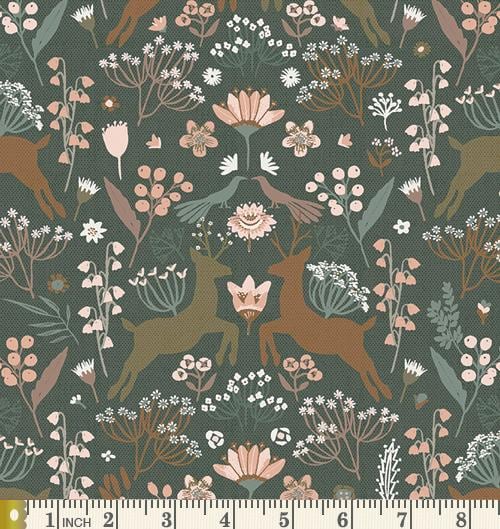 Gentle Rustling Curated Bundle | Green Gray Lilac Woodland Quilt Fabric | Various Art Gallery Designers and Collections