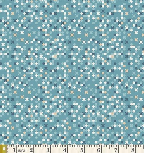 Genealogy Azul | Legacy | Sharon Holland | Art Gallery Fabrics | LGY-8308 | Blue Geometric | Sold by the 1/2 Yard