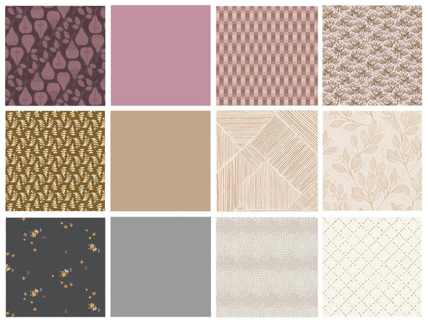 Steady As You Go Curated Bundle | Lavender Gray Brown Floral Fabrics | Various AGF Designers and Collections