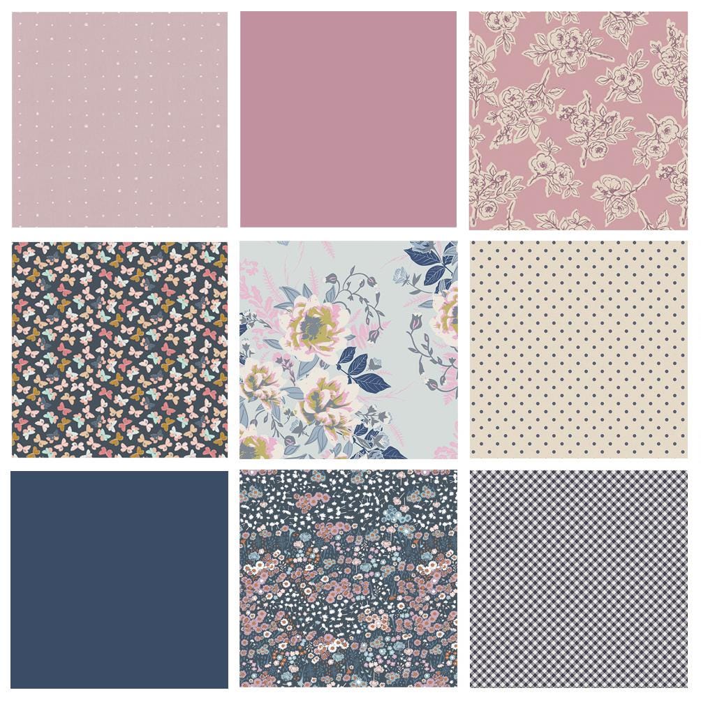 First Light Curated Bundle | Spring Colors | Earthen Nightfall | Soft Colors | 9 Fabrics | Various Art Gallery Fabrics and Designers