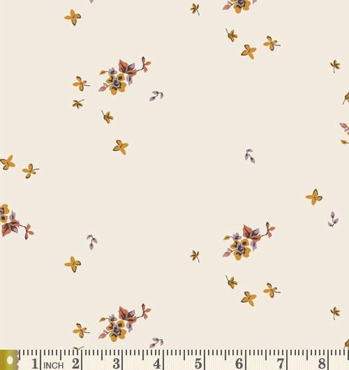 Early Riser Curated Bundle | Gold Peach Floral Quilt Fabrics | Various Art Gallery Fabrics and Designers