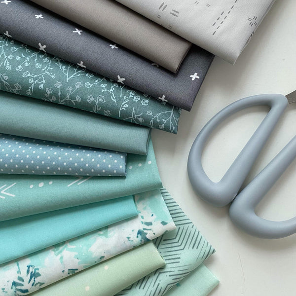 Canyon Fog Curated Bundle | Nightfall | Heartland | Gray Green Blue | Fat Quarters for Men | Trees Forest Hunting | Art Gallery Fabrics