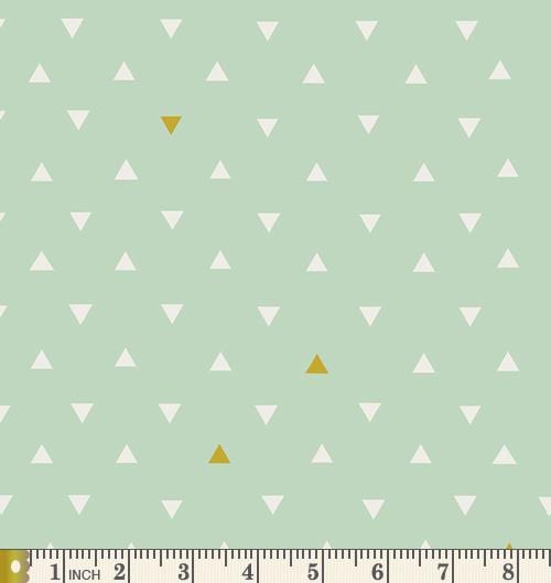 Triangle Tokens | Arizona | April Rhodes | Art Gallery Fabrics | ARZ-554 | Mint Green Geometric | Sold by the 1/2 Yard