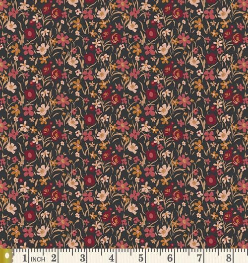Falling Leaves Curated Bundle | Coral Brown Floral Fabrics | Various AGF Designers and Collections
